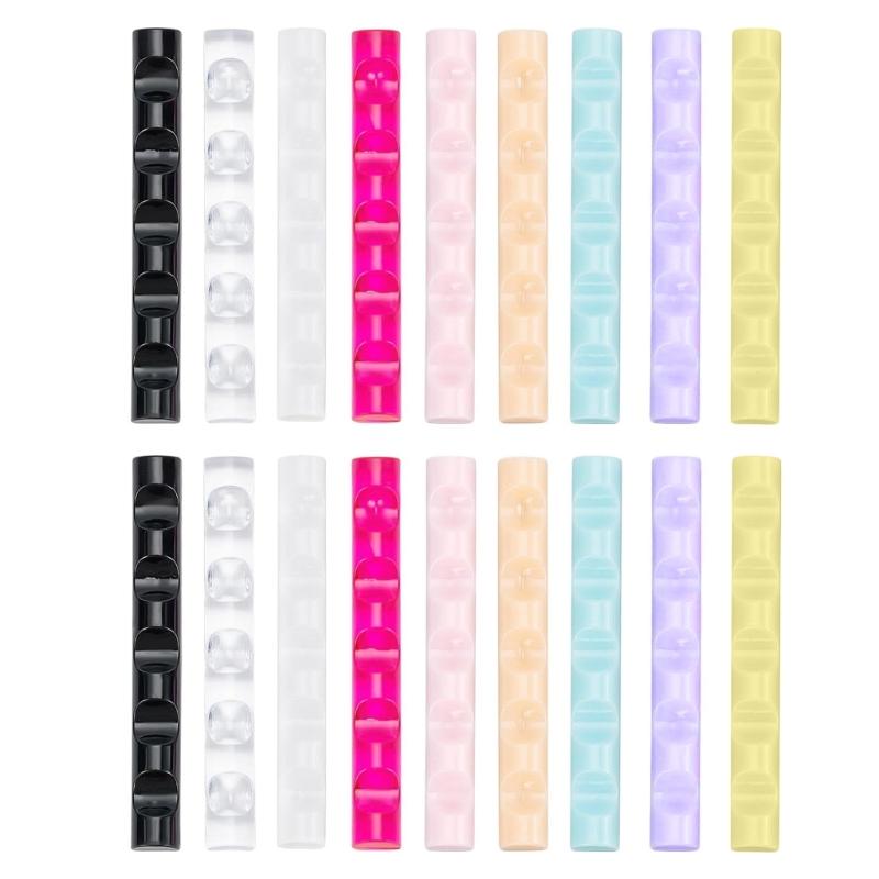 

5 Section Clear Acrylic Nail Tool Holder Storage Case Holds Brushes Non Slip Bottom Easy To Clean Portable 1