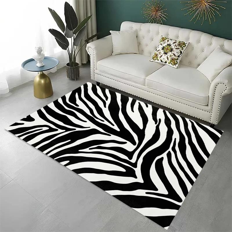 

Zebra Stripes Colorful Pattern Floor Mats Door Front Decoration Home Living Room Floor Mats 40x60cm