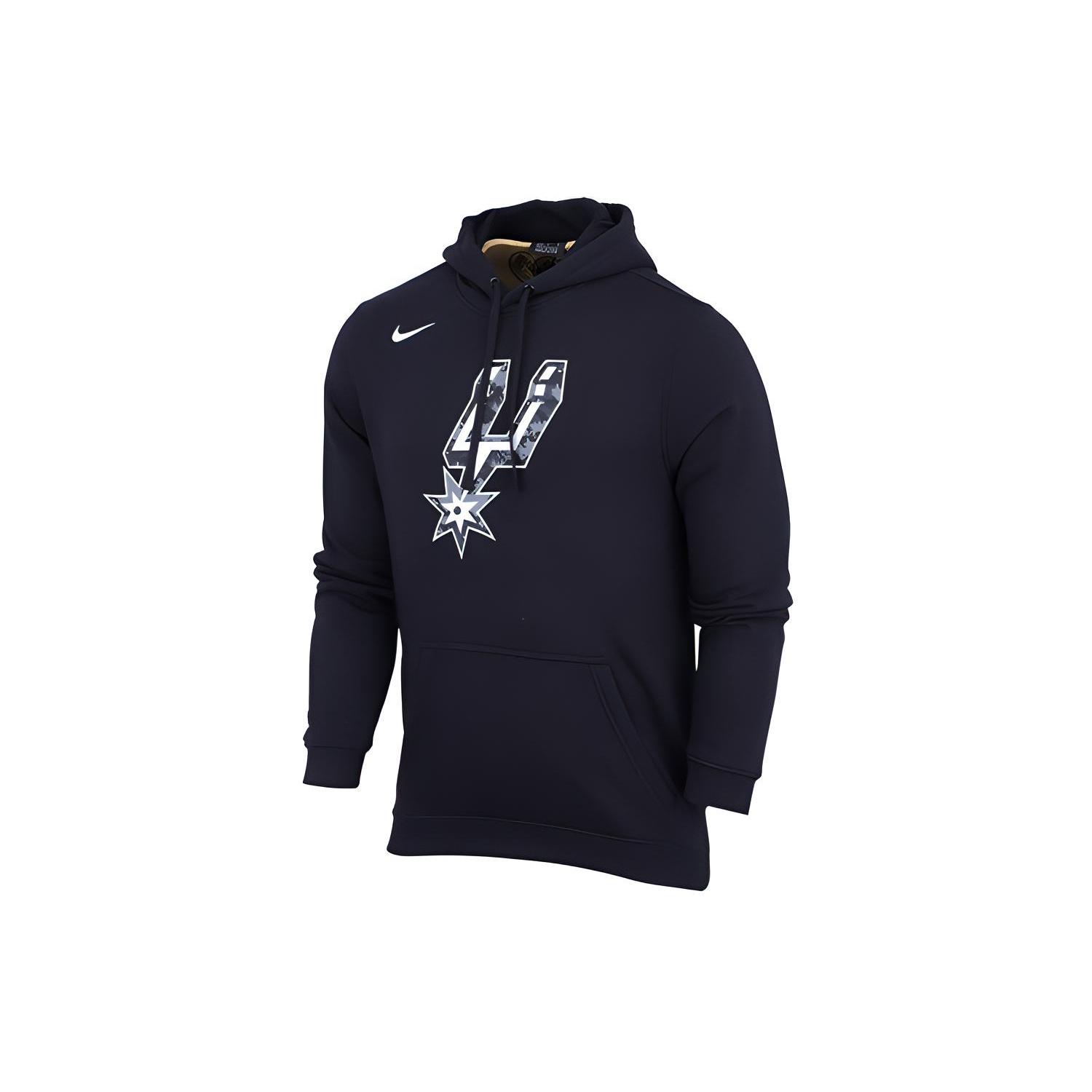 Nike NBA Spurs Casual Sports hooded Fleece Couple Style Black Unisex AA3698-011 M
