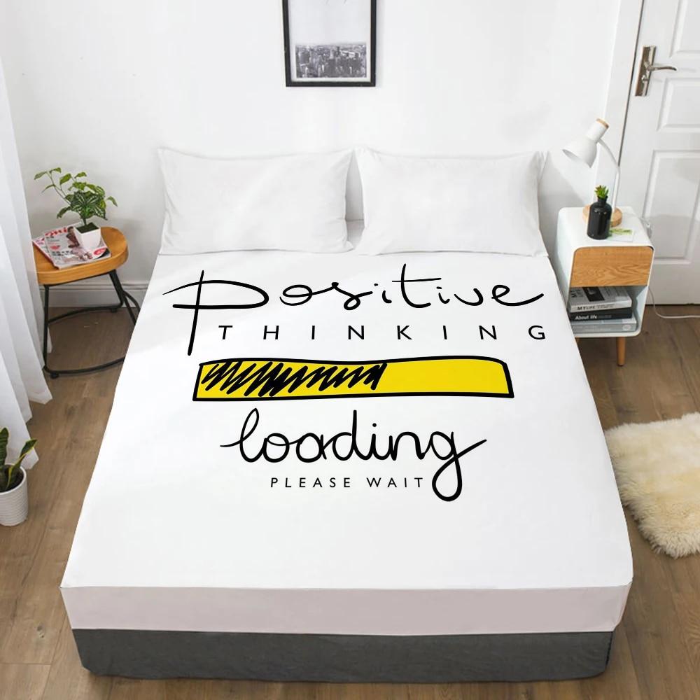 1 Τεμάχιο Σεντόνι με Λάστιχο Κάλυμμα Στρώματος με Ελαστική Ταινία 3D Σεντόνι Λευκά Είδη 90x200 150x200 Σεντόνι Προσαρμόστε οποιοδήποτε μέγεθος σχέδιο