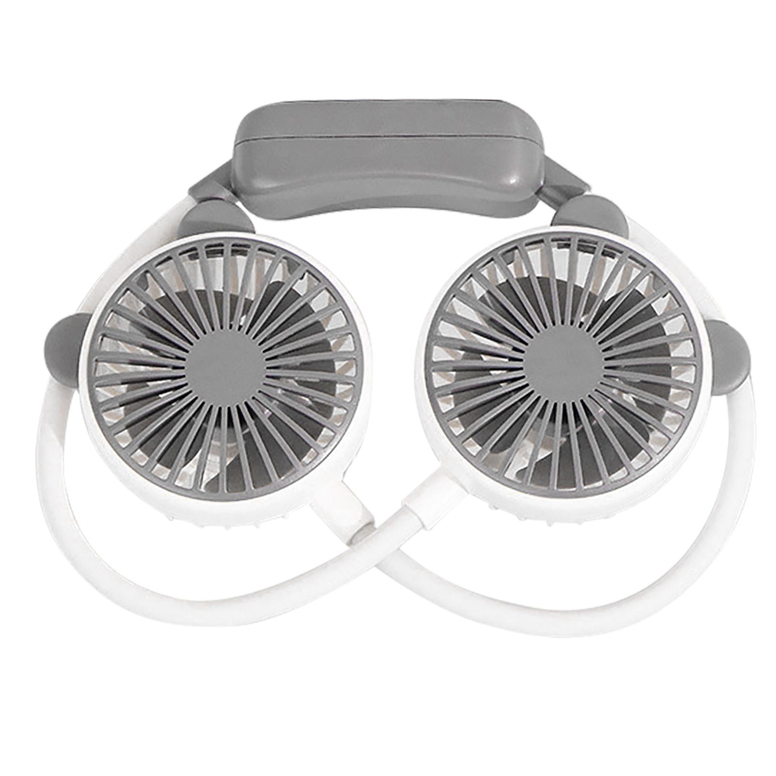 

Portable Neck Fan Bendable Wearable USB Rechargeable Hand Free Mini Hanging Fan for Office Travel White белый