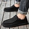 Men's Casual Canvas Shoes Men's Loafers  Breathable Soft Soled Driving Skateboard Shoes Summer Khaki Comfortable Commuting Shoes