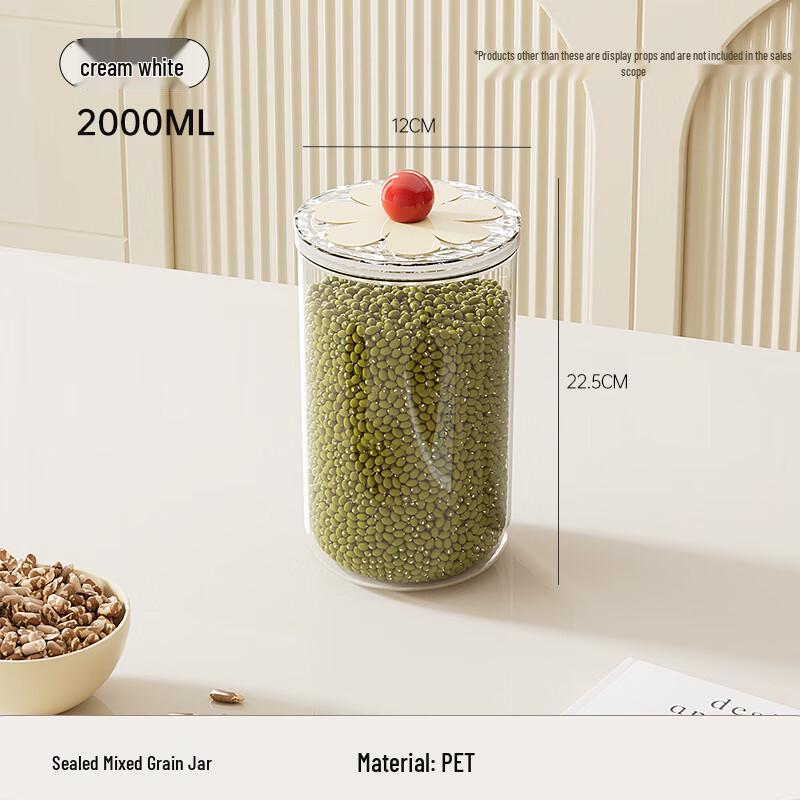 Pinhuan Round Transparent Airtight Food Storage Jar