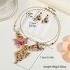 Vintage Colorful Crystal Butterfly Necklace Earrings for Women Rhinestone Weddings Banquet Party Jewelry Set