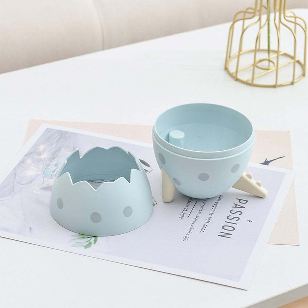 Cartoon Dinosaur Egg Desktop Storage Container with Detachable Lid and Stable Legs for Organizing Small Items and Office Supplies