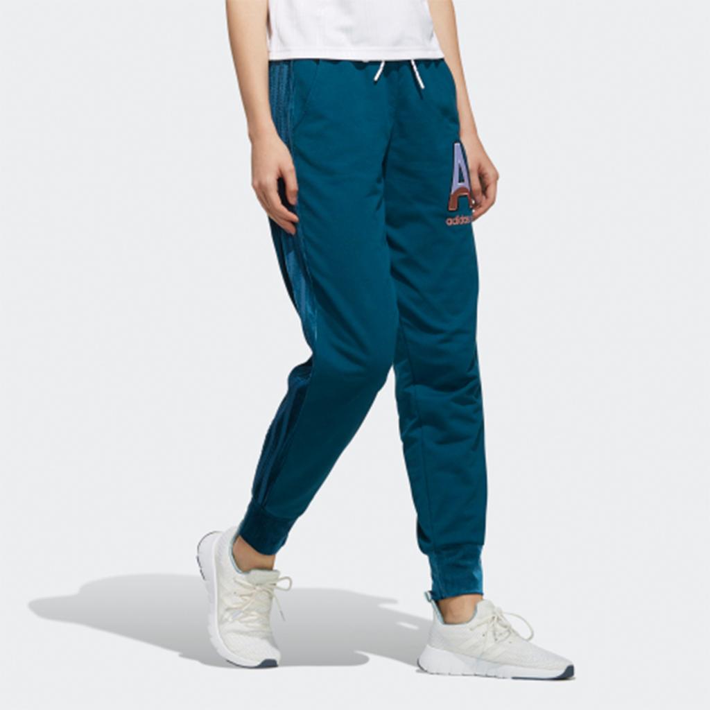Adidas Neo Vintage Drawstring Mid-Rise Tapered Knit Sports Pants Women Bottoms Navy-Blue EI4288