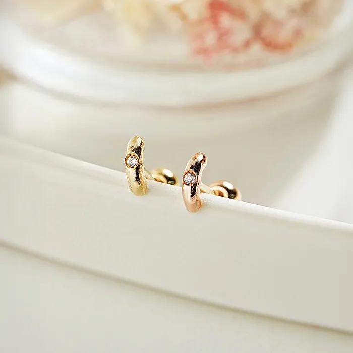 14K Half Minimal Piercing Earrings