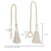 Embrasse de Rideau Cordon de Coton Réglable Embrasses de Rideaux Bohème Chic Sangles Boucle en Bois Sangle Tissée à la Main