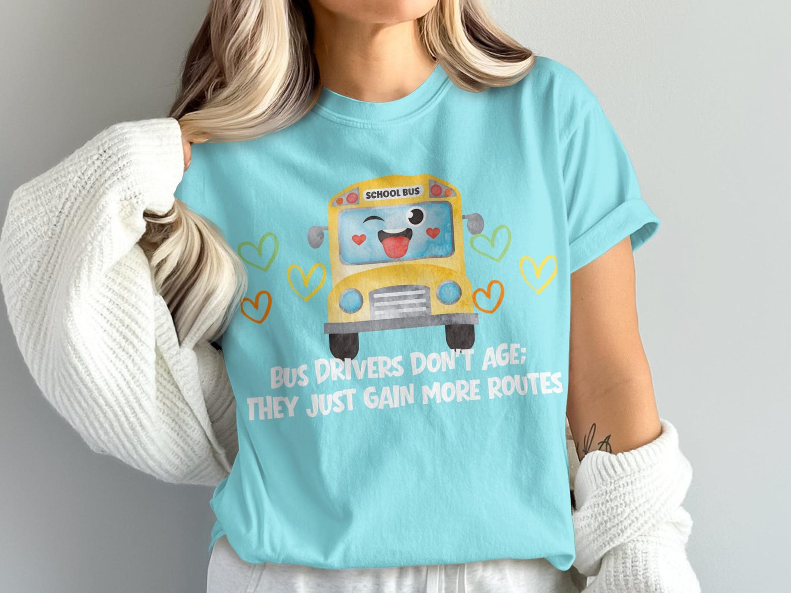 Funny Bus Driver T-Shirt, School Bus Graphic Tee, Transit Worker Appreciation Gift S