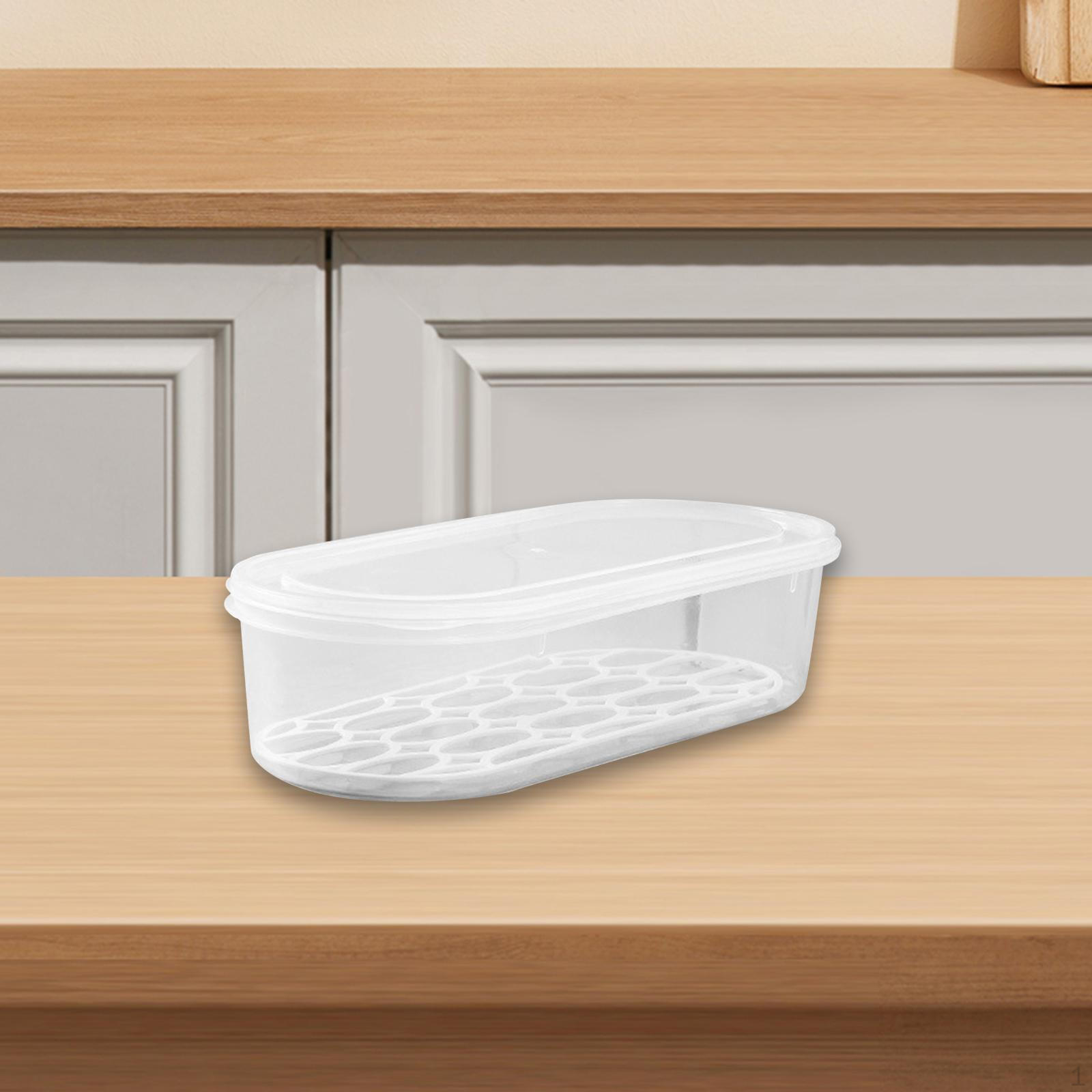 

Ящик для хранения продуктов питания для холодильника с крышкой Овощи и фрукты S