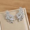 Female Wedding Party Zirconia Stud Earrings Gorgeous Ear Piercing Accessories  For Women Gift