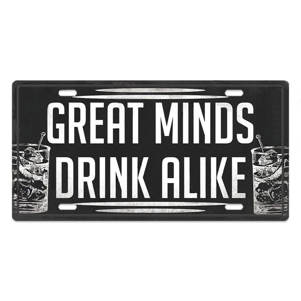 Vintage Wine Culture Metal Signs Wall Decor Licenses Plate Plaque Metal Vintage Tin Sign for Bar Pub Kitchen Dining Room