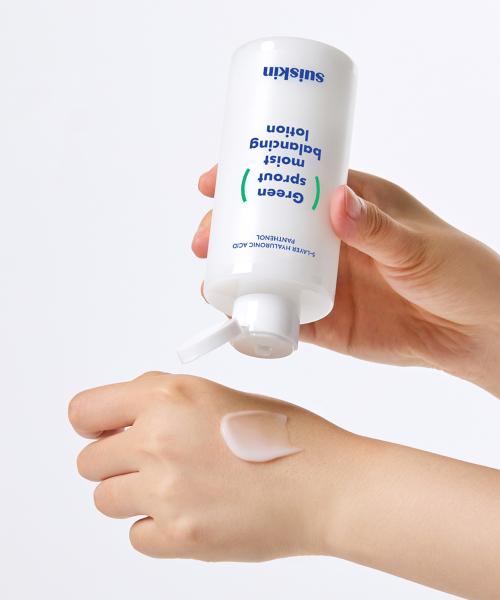 Suiskin Young Sprout Moisture Balancing Lotion 210ml + 10ea Toner Pads Gift