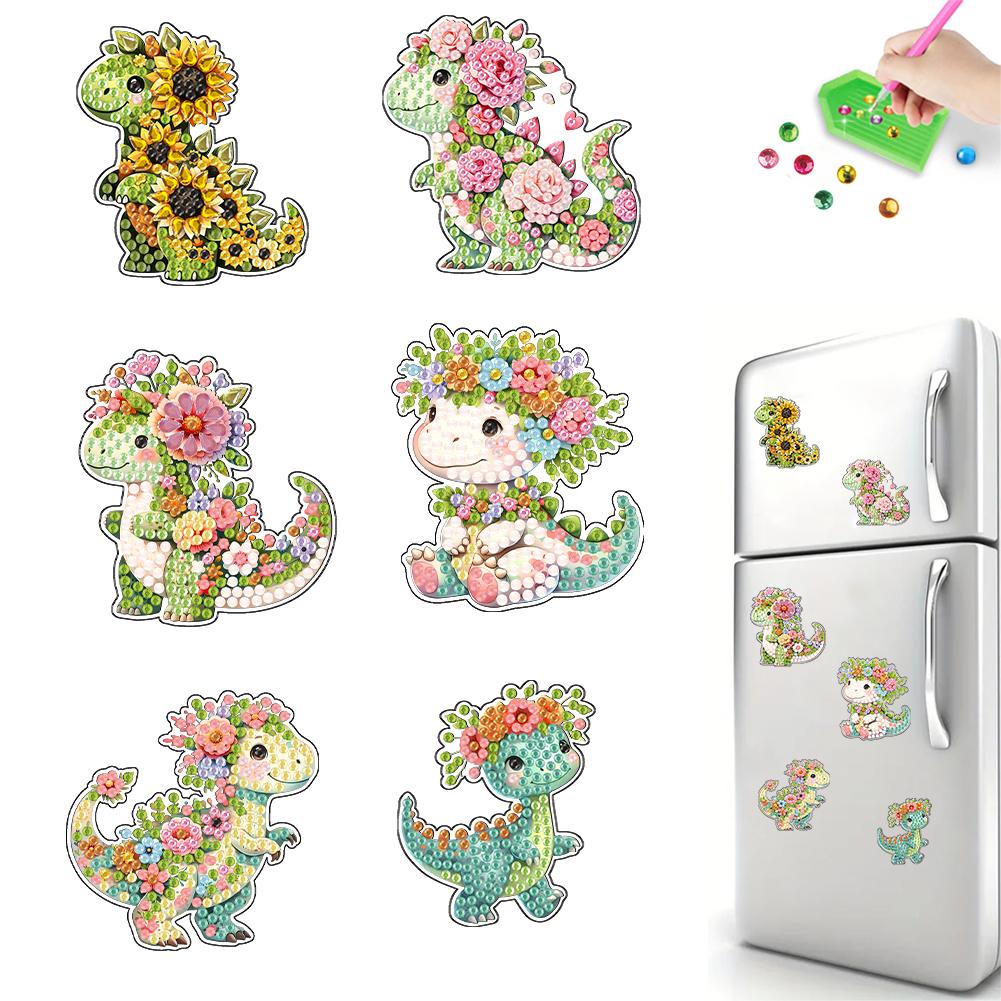 

6Pcs Acrylic Special Shape Christmas Nutcracker Diamond Art Fridge Magnet Diamond Painting Fridge Magnet for Fridge Whiteboards