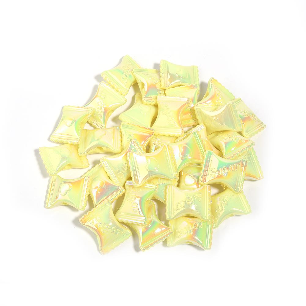 10pcs 17x21mm Acrylic Candy Beads Colorful Sweet Loose Spacer Beads For DIY Jewelry Making Necklace Bracelets Keychain Findings