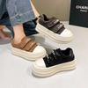 Velcro Casual Breathable Board Shoes Women's Autumn 2025 New Fashion Versatile Retro Platform Sports White Shoes