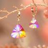 DIY Holographic Crystal Epoxy Resin Silicone Mold Triangle Earring Keychain DIY