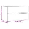 Bathroom Wall Mounted Cabinet with Rustic Wood Look 80 x 38.5 x 45 cm Particleboard