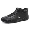 Big Size Mens Shoes High Top Octopus Design Casual Sneakers Genuine Leather Unisex Martin Boots