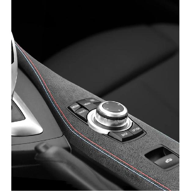 Para BMW F20 F21 F22 F23 Hecho de Alcantara Interior del Coche Panel de Botones Multimedia de la Consola Central Adhesivo de Rendimiento Accesorios