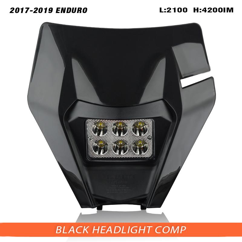 Powerzone Motorcycle LED Headlight For KTM EXC SXF XCW MX 2014-2023 Head Light Supermoto Fairing Dirt Bike Enduro Motocross