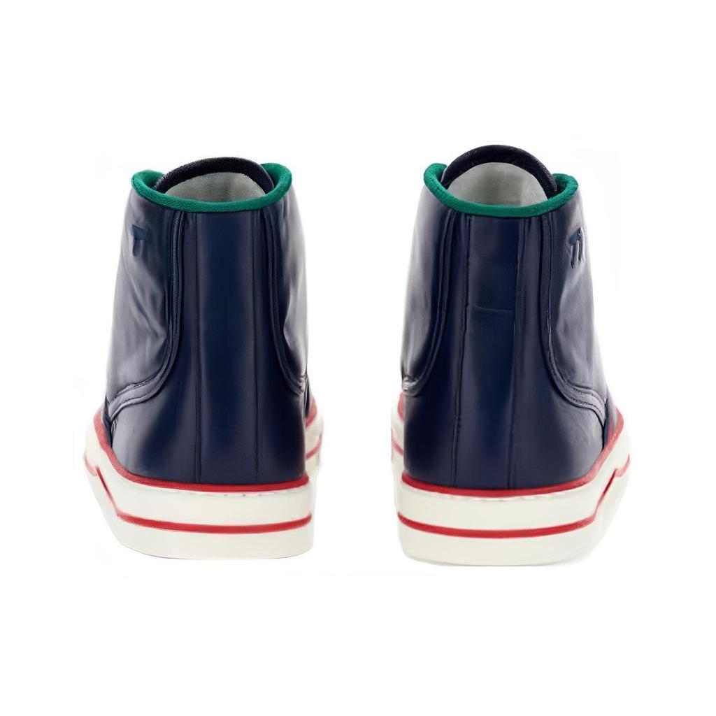 Gucci Tennis 1977 High Top Skateboard Shoes Men's Blue White 644734 17L20 4174