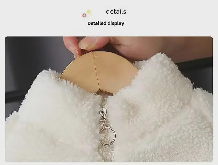 Kinder Warmer Samt Wintermantel: Stilvolles Oberteil aus Imitat-Lammfell für Jungen und Mädchen