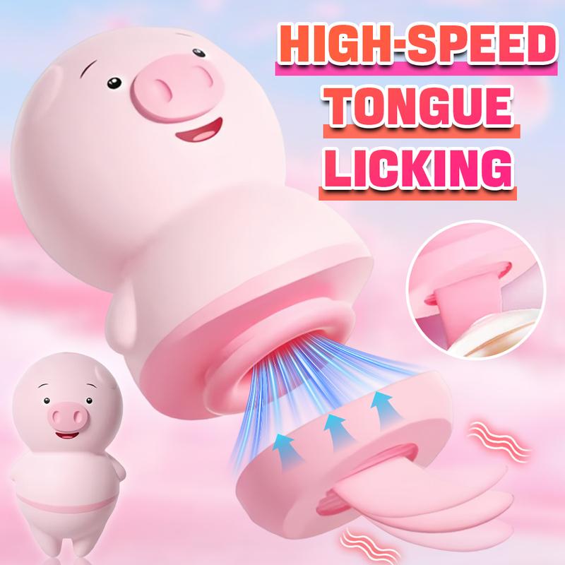 Mini Pig Licking Tongue Vibrator for Women Vacuum Sucking Clitoris Stimulator Female Nipple Anal Massager Masturbation Sex Toys