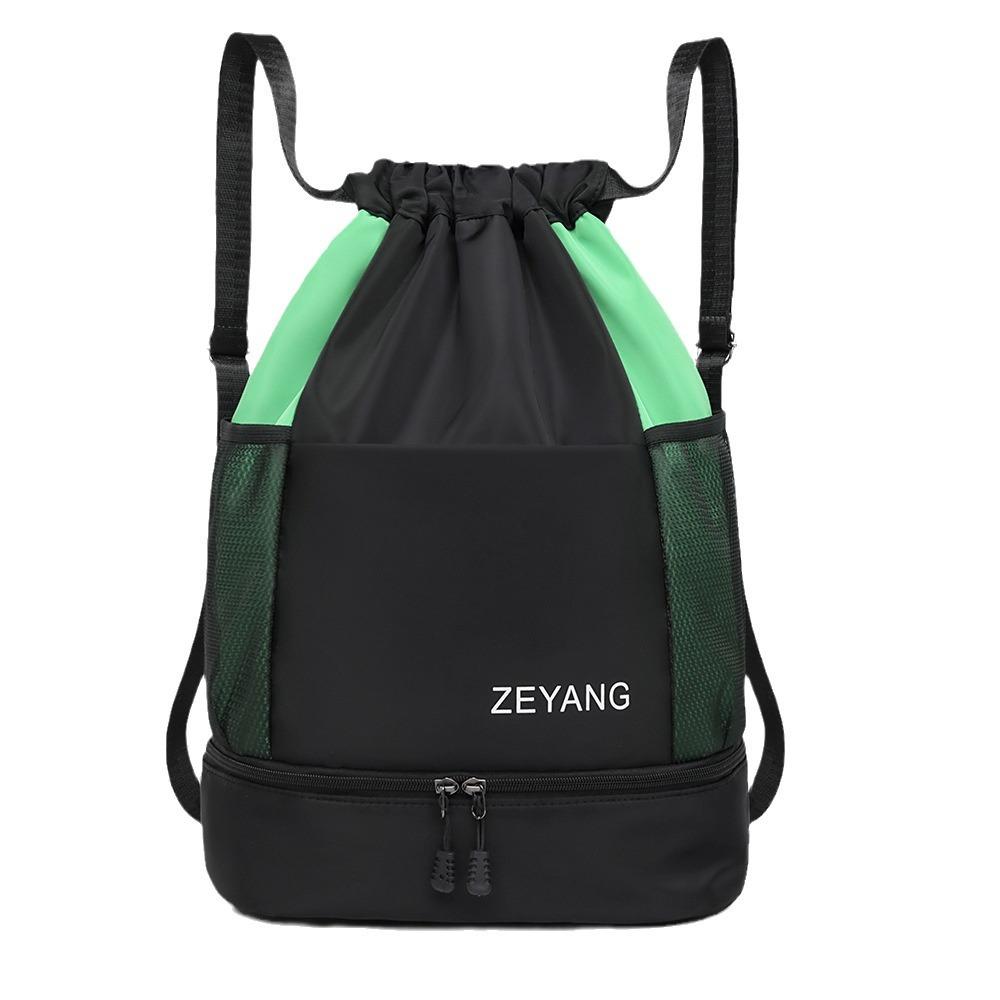 Men and Women Same Style Backpack Tied Drawstring Fashionable Contrasting Travel Bag Outdoor Sports Shoes Bin Basketball Bag