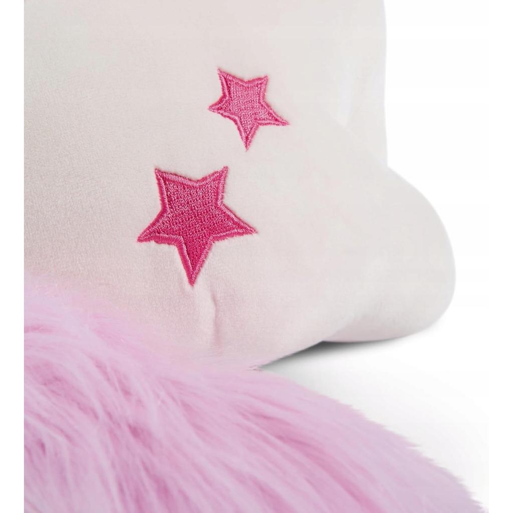 Teodor Plush Toy Unicorn White with Pink Details 30x45cm Soft Cuddly Stuffed Animal Kids Gift