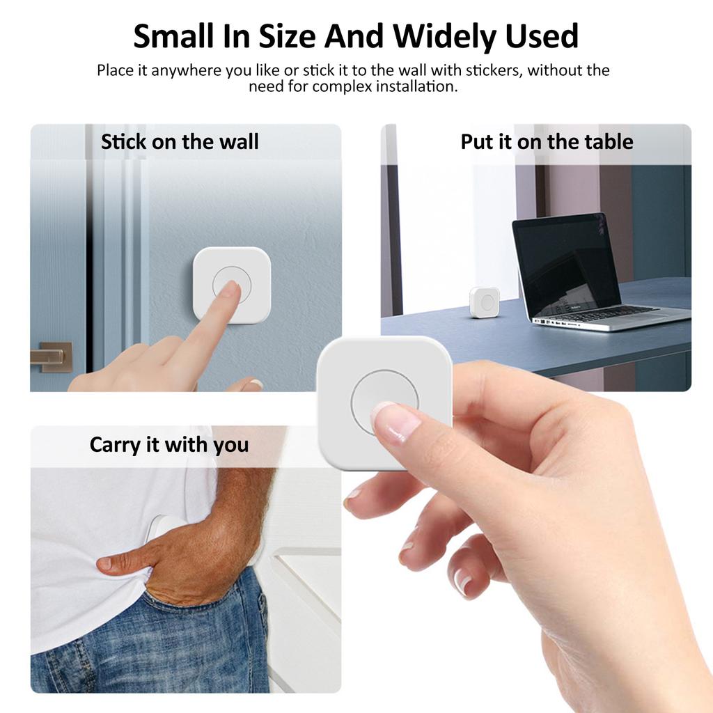 ZigBee 3.0 Smart Button Switch Wireless Mini Switch for DIY Home Automation Scene APP Remote