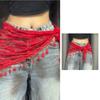 Durchsichtiger Netz-Hüftschal mit Blumenmuster, Taillengürtel-Schal, Vielseitiges Boho-Bandana für Damen