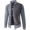 Men S Fleece Thick Stand Collar Knitted Cardigan Sweater Coat