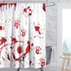 Horrific Shower Curtains Halloween 3D Print Fabric Pastel Waterproof Bathroom Curtain Pumpkin Bat Print Home Decor with Hooks