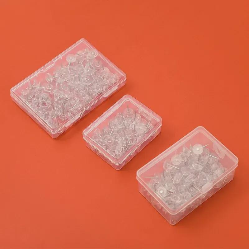 Clear Flat Head I-Nails: Creative Cork Board Push Pins for Paintings