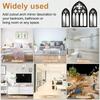 3Pcs Gothic Decorative Mirrors Arched Wall Mirrors Vintage Cathedral Window Mirrors Indoor Accent Wood Framed Mirrors Home Décor