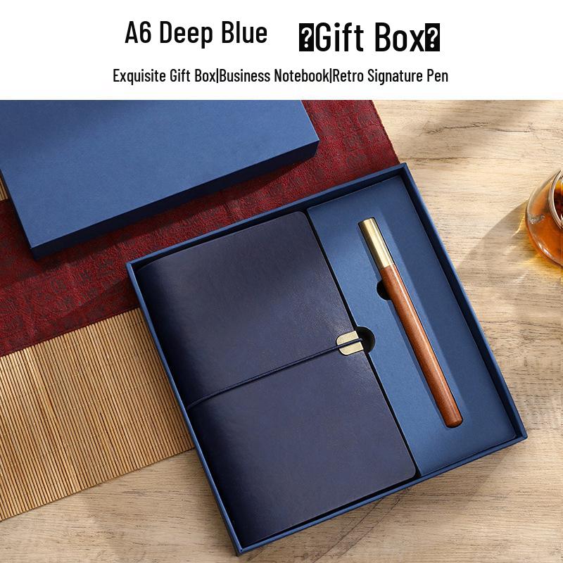 In-stock Retro Custom-Bound Three-Fold A6 Student Notebook with Logo Customization