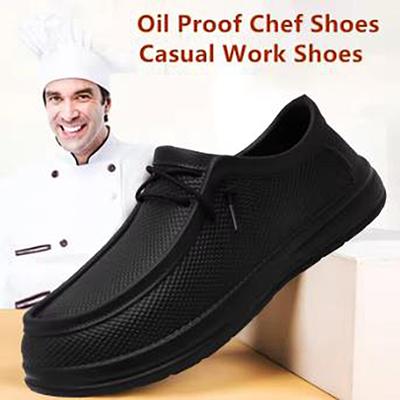 Men's Kitchen Working Shoes Non Slip Waterproof Chef Shoes Fashion Men Casual Work Shoes Outdoor Water Shoes