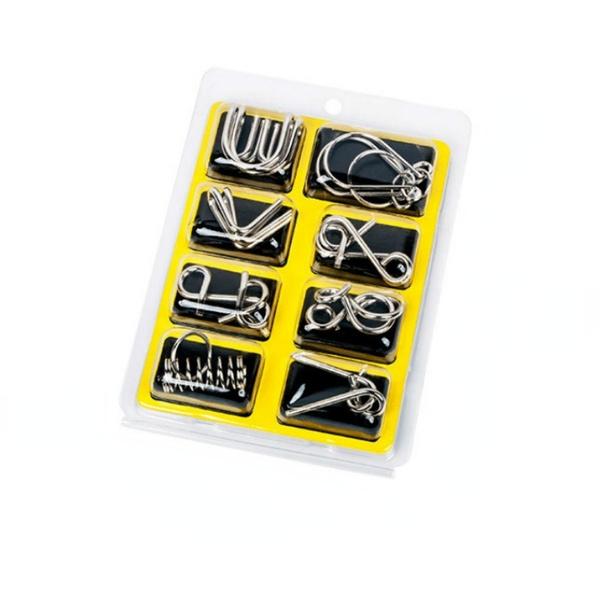 

8 шт./компл. металлические игрушки-головоломки с интеллектуальной пряжкой и пряжкой-петлей