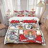 3pcs Tom & Jerry Bedding Set - Includes 1 Quilt Cover and 2 Pillowcases, Comfortable Bedding with Stylish Design for Bedroom, Machine Washable - Perfe
