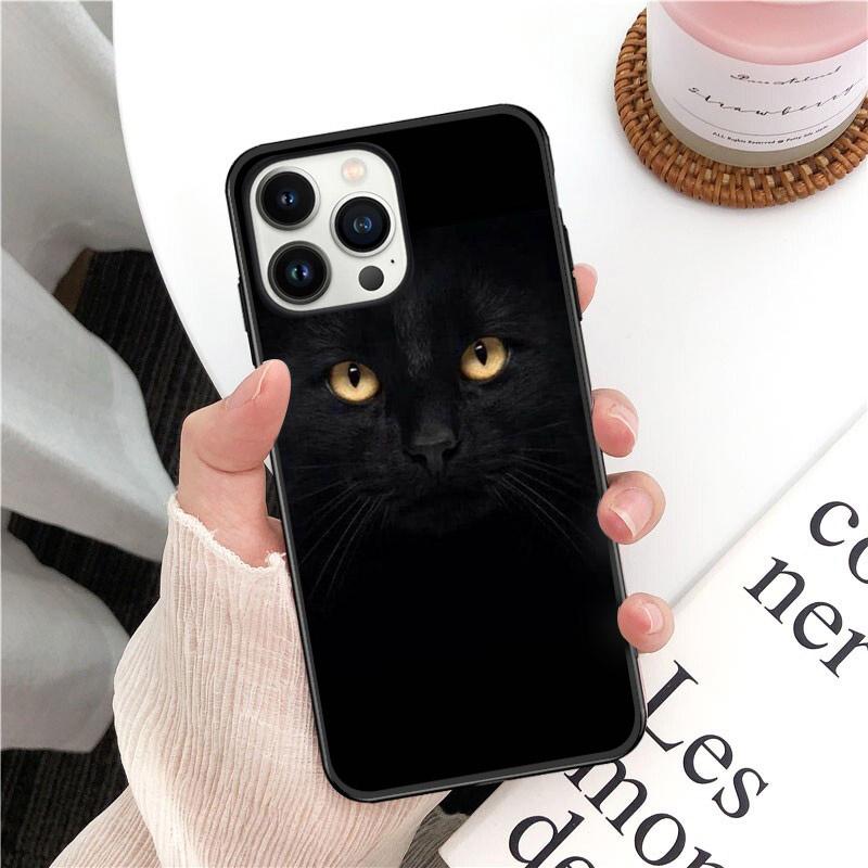 Husă pentru telefon Black Cat Staring Eye pentru iPhone 14 13 12 11 Pro Max Husă pentru iPhone 14 13 Pro XS MAX X XR SE2 8 7 Plus