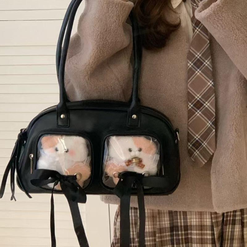 Transparent Messenger Bag Fashion Ita Bag Shoulder Crossbody Bag Anime Display Satchel Handbag for Women Girls Gifts