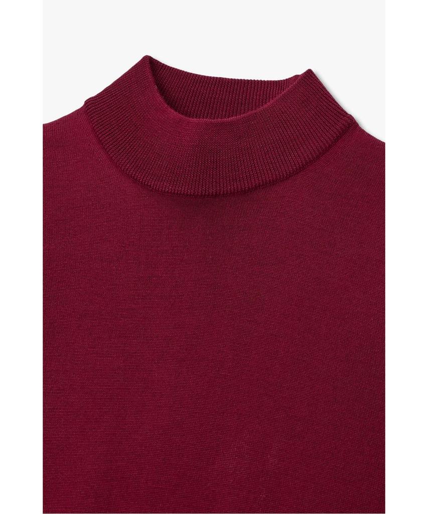 MAN ON THE BOON [Morgano] Mock Neck Wool Knit Pullover_Burgundy 4715313909