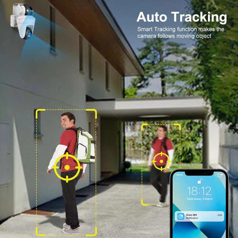 LS VISION 5K 10MP Wifi IP Camera 10X Zoom Dual Lens Outdoor PTZ Security Camera Auto Tracking Smart Home CCTV Cam 360° Video Surveillance