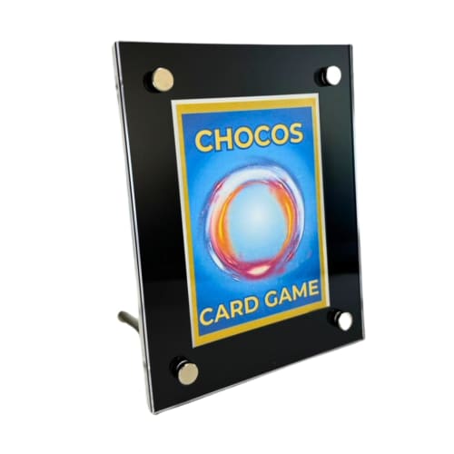 Chocos [Collector Recommended] Sun-Protective Trading Card Display Case with Screw-Down Clear Frame and Groove for Display, Storage, and Collections.