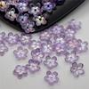 ZW18 100PCS 12mm Plating Petal Flower Beads Acrylic Frosted Handmade Minimalist Flower Bowknot Beads DIY Bracelet DIY Wholesale