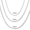45-60cm Copper Color 1MM/2MM/3MM Solid Snake Chain Necklace For Men Women Fashion Jewelry for Pendant Free Shipping