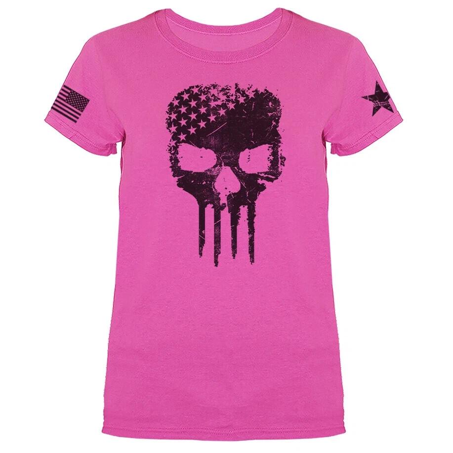 Череп Флаг США Американская Гордость Воин Патриотический Военный Женская Футболка Унисекс Футболка M