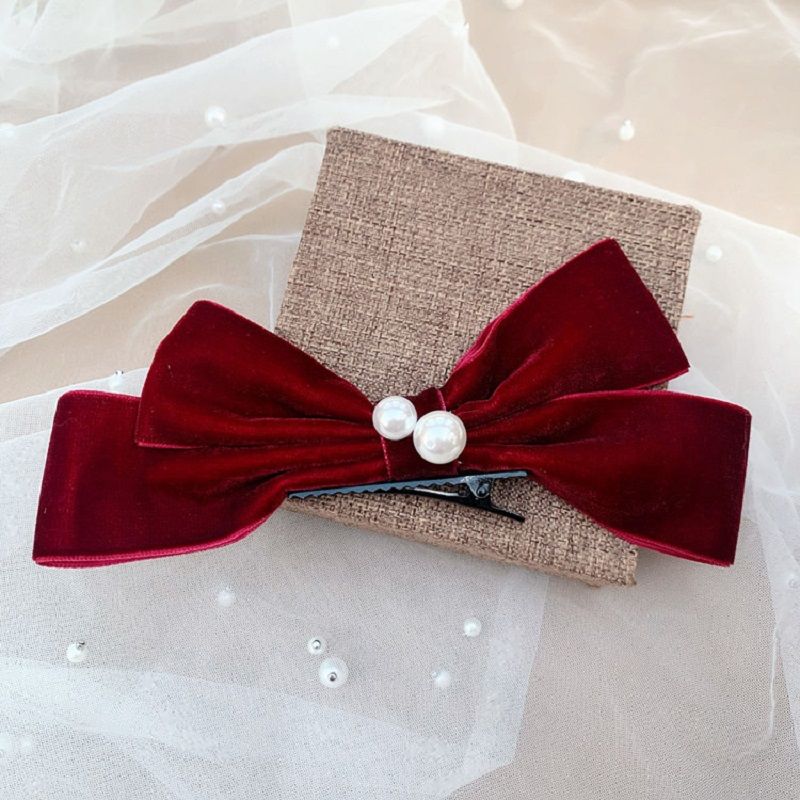 

Перчатки в стиле Хепберн Элегантные Ретро Обеденное Жемчужное Платье Red Bows hairpin All yards