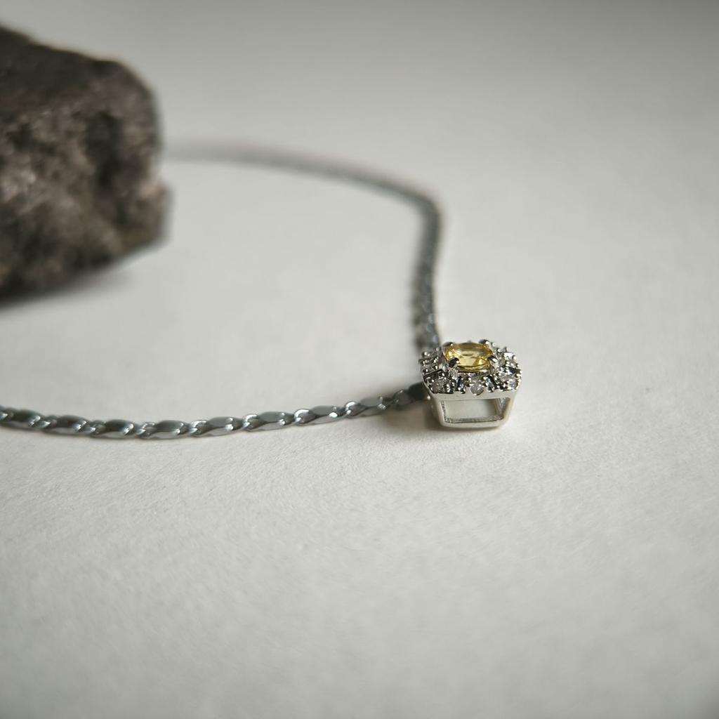Silver Pendant with Citrine Nano 0.305ct (2190073)